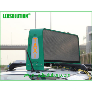 LED Taxi Top Displays para publicidad en video